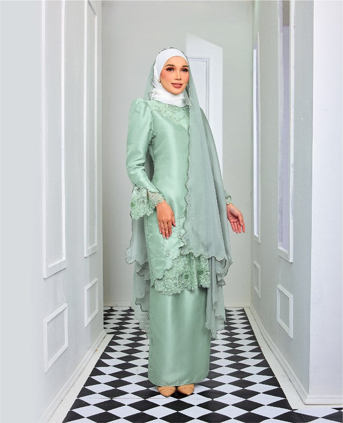 KHALEEDA MINI KURUNG - PISTACHIO