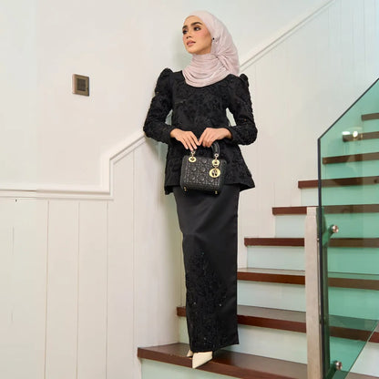 ISABELLE DOLL KURUNG - BLACK