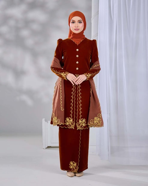 NAIFAH KEBAYA - BROWN