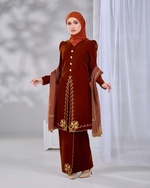 NAIFAH KEBAYA - BROWN