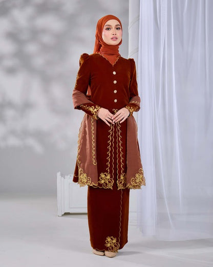 NAIFAH KEBAYA - BROWN