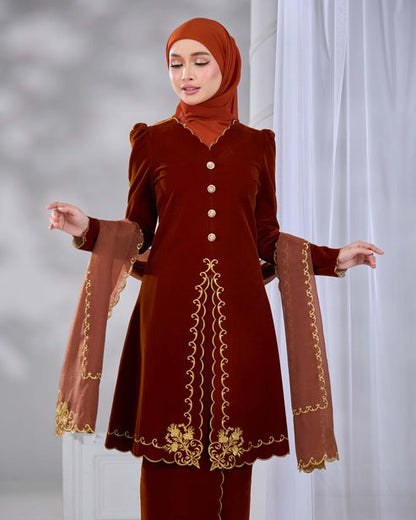 NAIFAH KEBAYA - BROWN