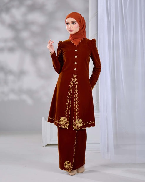 NAIFAH KEBAYA - BROWN