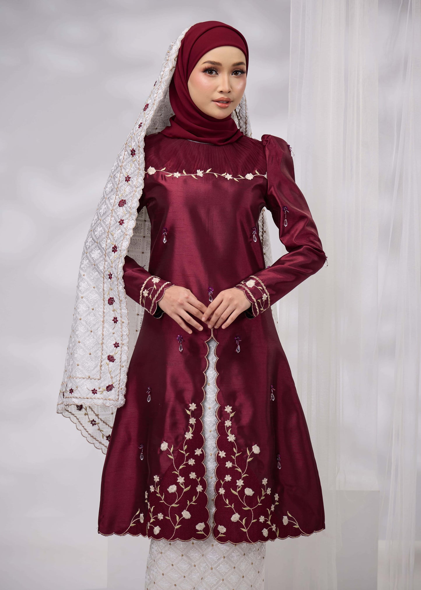 ALANNA KURUNG - BURGUNDY (Pre Order)