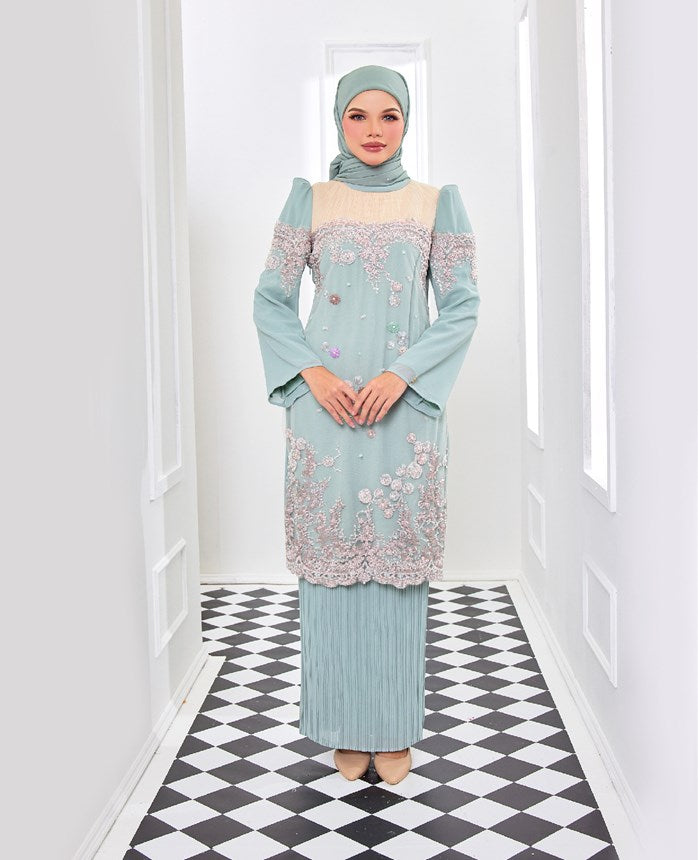 BASHEERA MINI KURUNG - LIGHT TURQUOISE