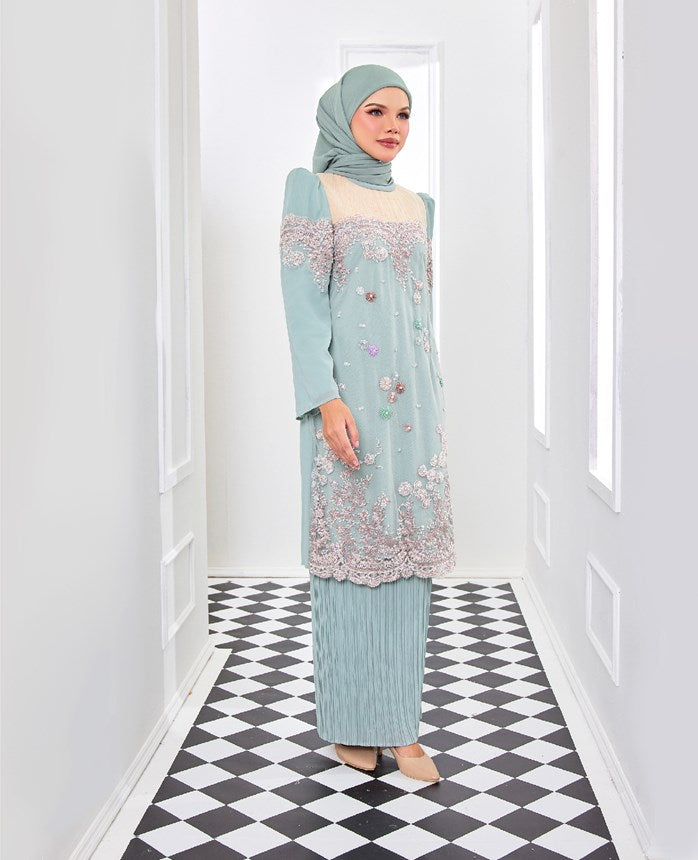 BASHEERA MINI KURUNG - LIGHT TURQUOISE