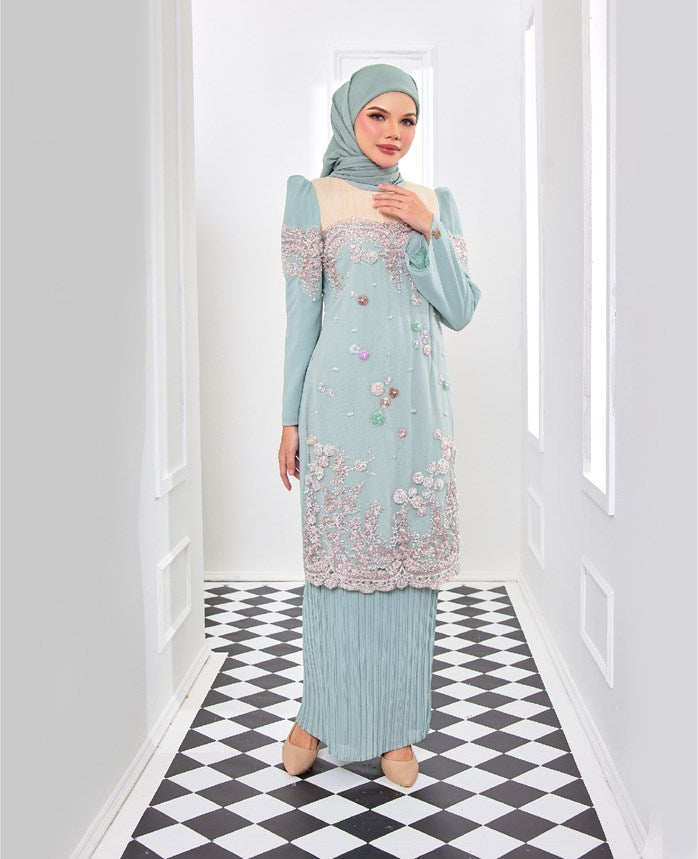 BASHEERA MINI KURUNG - LIGHT TURQUOISE