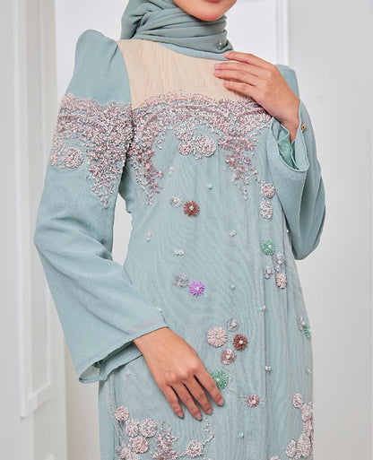 BASHEERA MINI KURUNG - LIGHT TURQUOISE