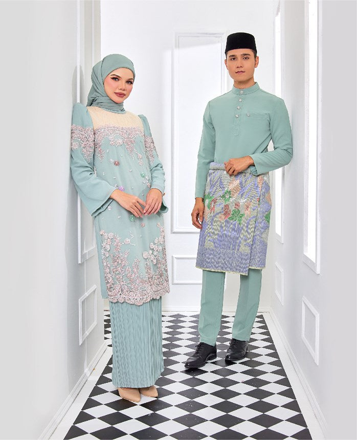 BASHEERA MINI KURUNG - LIGHT TURQUOISE