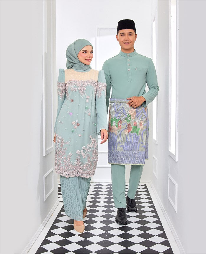 BASHEERA MINI KURUNG - LIGHT TURQUOISE