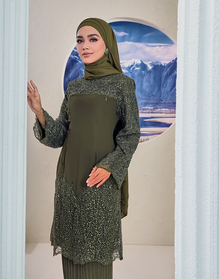 INAYAH KURUNG - ARMY GREEN