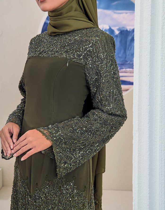 INAYAH KURUNG - ARMY GREEN