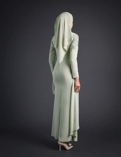 HAFEEYA DRESS - GREEN TEA