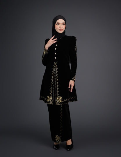 NAIFAH KEBAYA - BLACK (Pre Order)