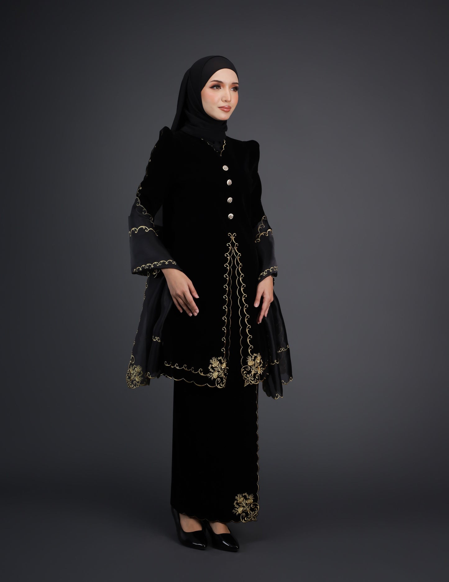 NAIFAH KEBAYA - BLACK (Pre Order)