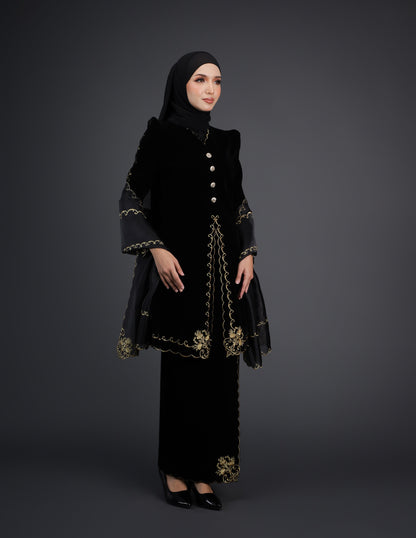 NAIFAH KEBAYA - BLACK (Pre Order)