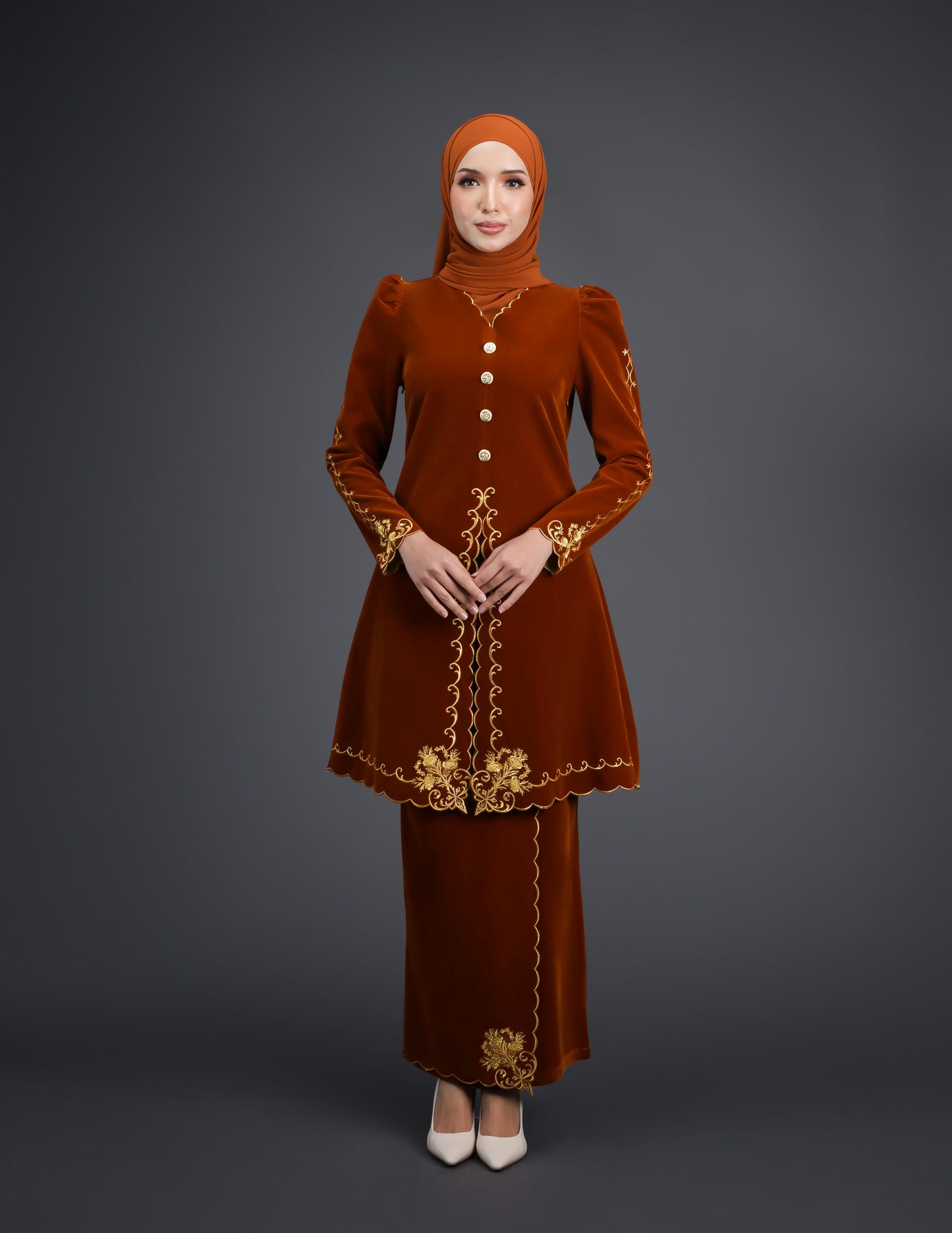 NAIFAH KEBAYA - BRICK ORANGE