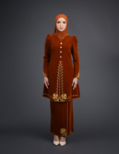 NAIFAH KEBAYA - BRICK ORANGE