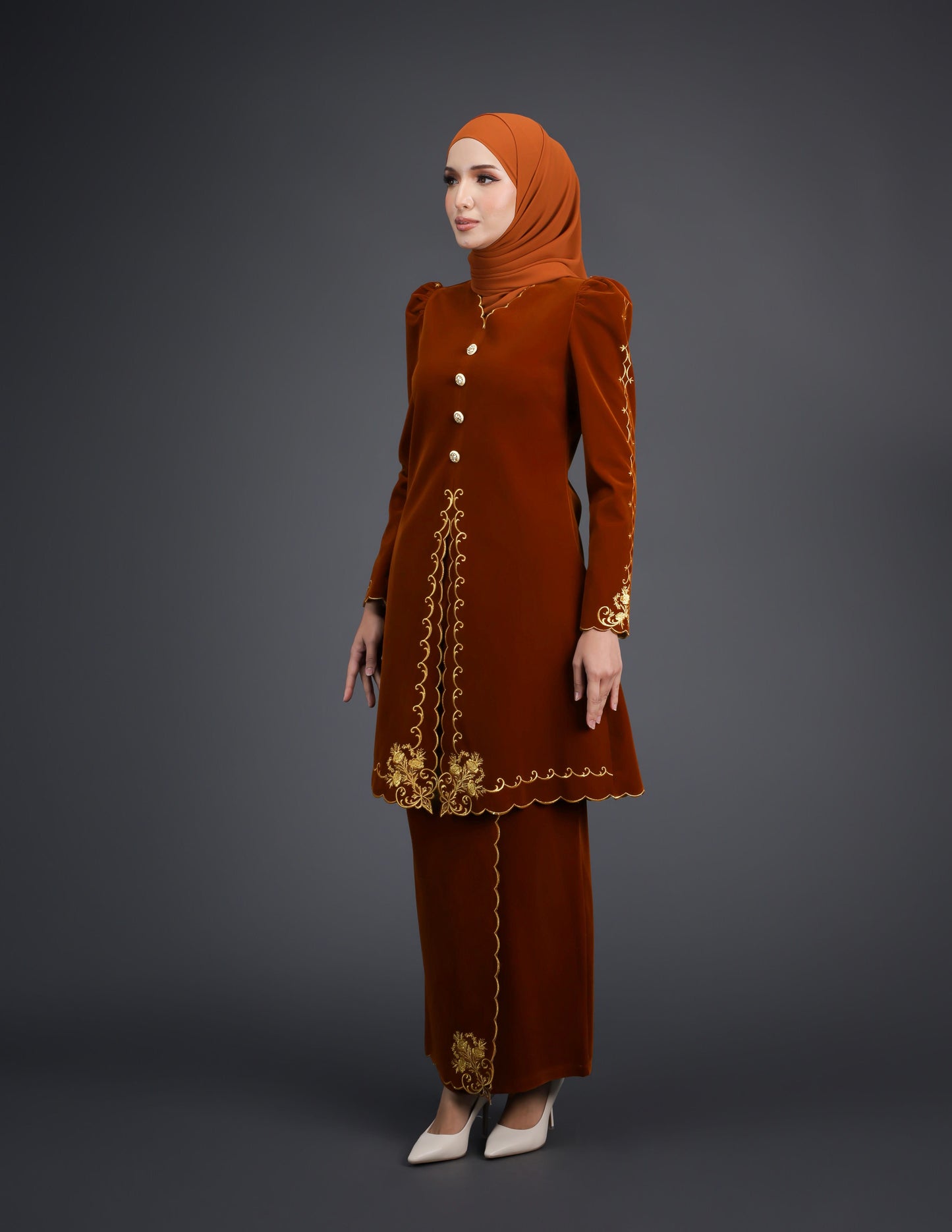 NAIFAH KEBAYA - BRICK ORANGE