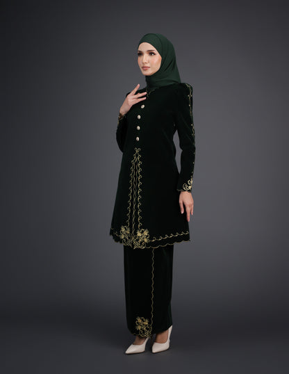 NAIFAH KEBAYA - EMERALD GREEN (Pre Order)