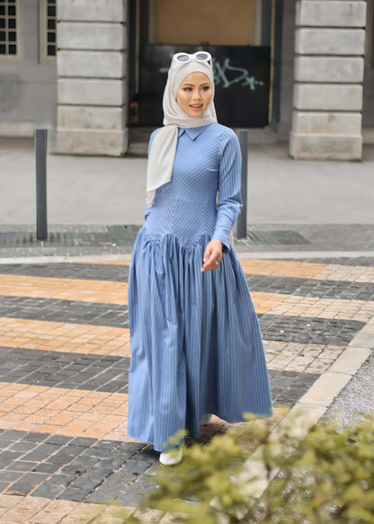 OPHELIA DRESS 2.0 - DENIM BLUE