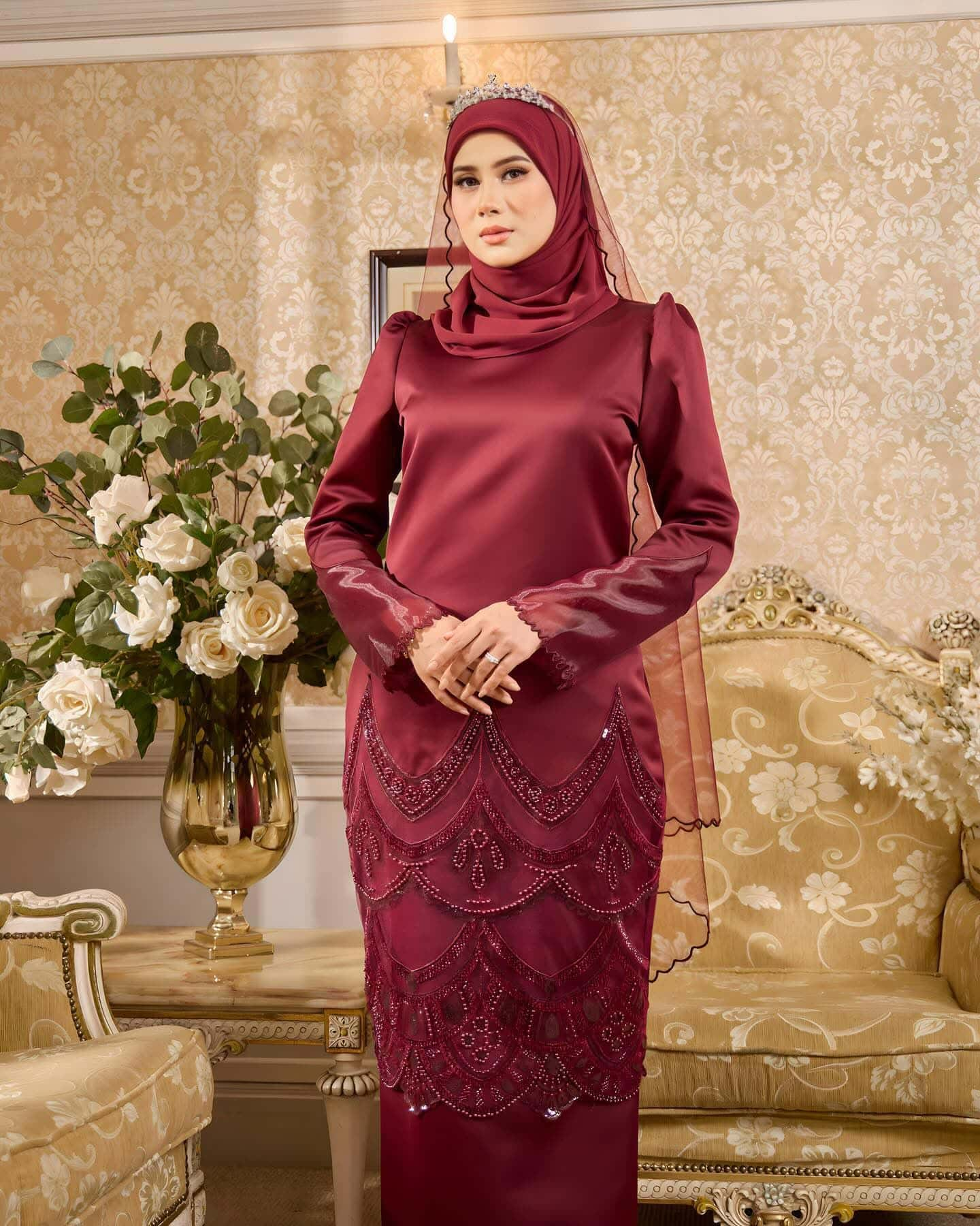 RATNA KURUNG - BURGUNDY