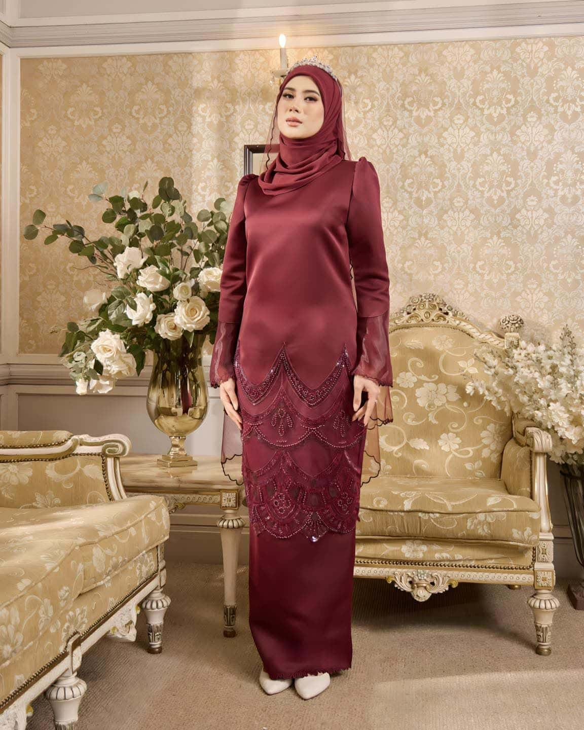 RATNA KURUNG - BURGUNDY