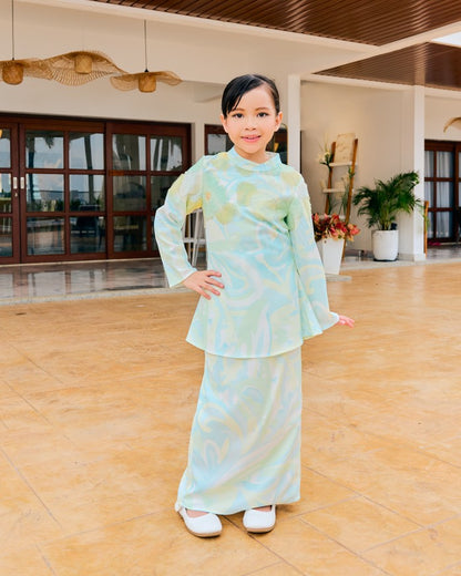 ELSA KURUNG (KID) - BLUISH MINT (Pre Order)