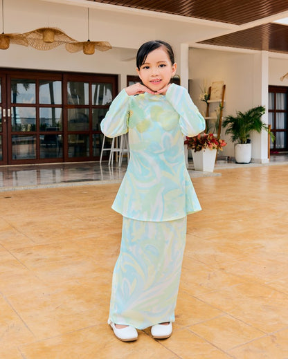 ELSA KURUNG (KID) - BLUISH MINT (Pre Order)