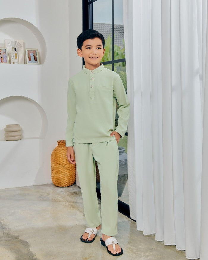 JAZZMAN BAJU MELAYU (KID) - SAGE GREEN (Pre Order)