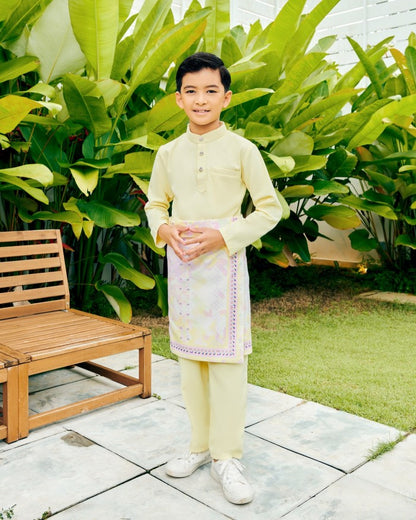 JAZZMAN BAJU MELAYU (KID) - SOFT YELLOW (Pre Order)