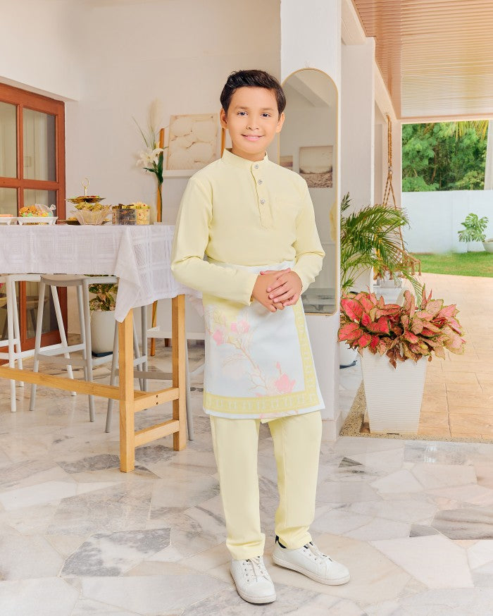 JAZZMAN BAJU MELAYU (KID) - SOFT YELLOW (Pre Order)